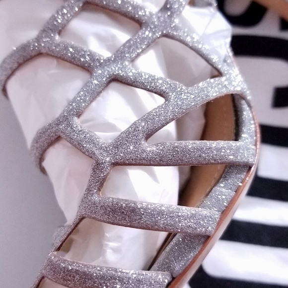 🍒EUC🍒 SCHUTZ GLITTER CAGE HEELS - Picture 4 of 15